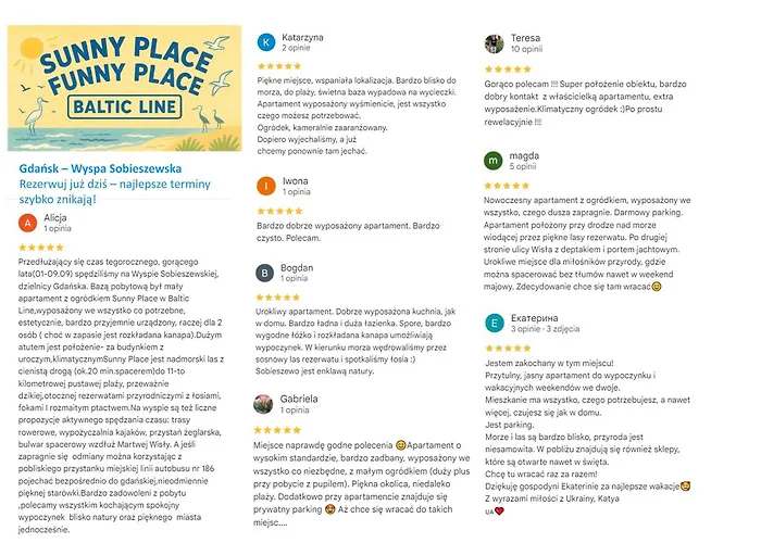 Sunny Place - Funny Place, Apartament Ze Slonecznym Ogrodkiem Na Wyspie Sobieszewskiej - Baltic Line