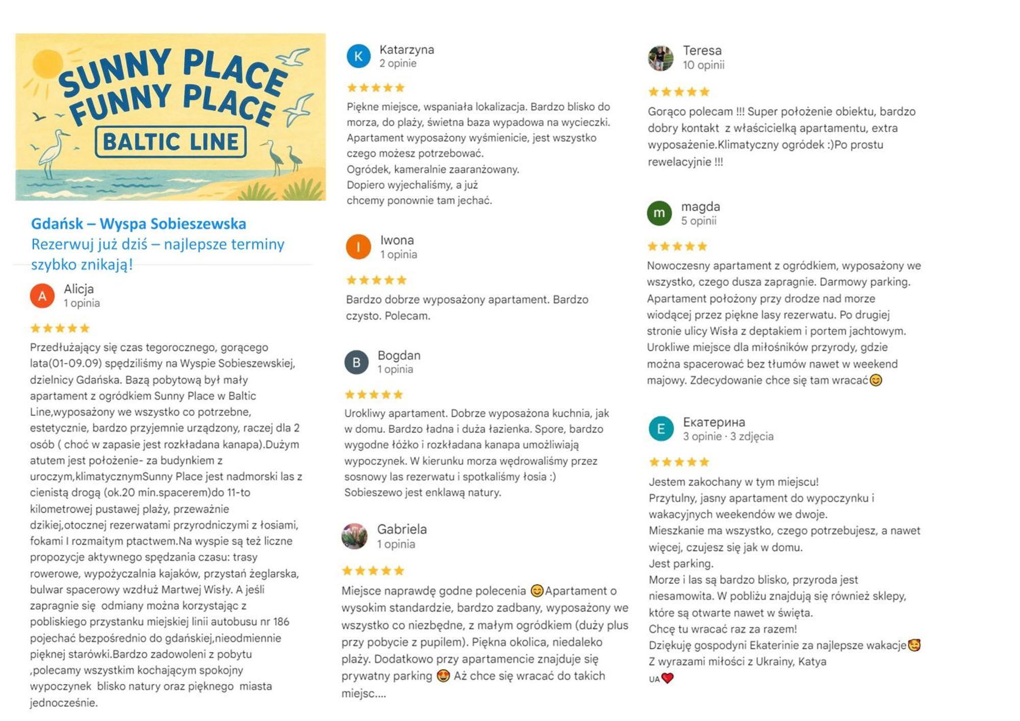 Sunny Place - Funny Place, Ze Slonecznym Ogrodkiem Na Wyspie Sobieszewskiej - Baltic Line Apartmán